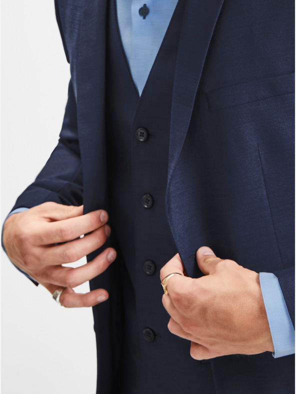 Jack & Jones Jack & Jones Laris σκούρο μπλε σακάκι από μάλλινο μείγμα κοστούμι