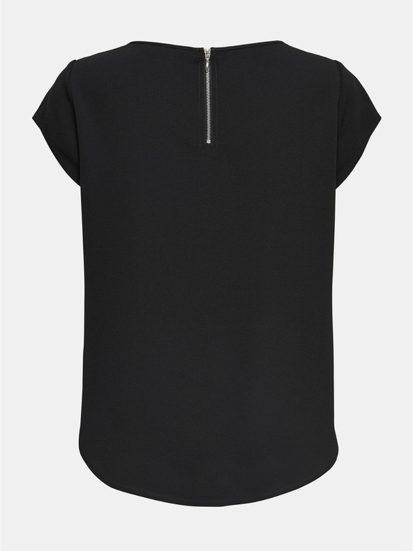ONLY Μαύρη μπλούζα με φερμουάρ στην πλάτη ONLY Vic