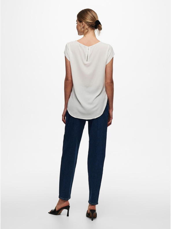 ONLY Κρεμ μπλούζα με φερμουάρ στην πλάτη ΜΟΝΟ Vic