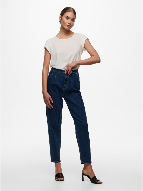 ONLY Κρεμ μπλούζα με φερμουάρ στην πλάτη ΜΟΝΟ Vic