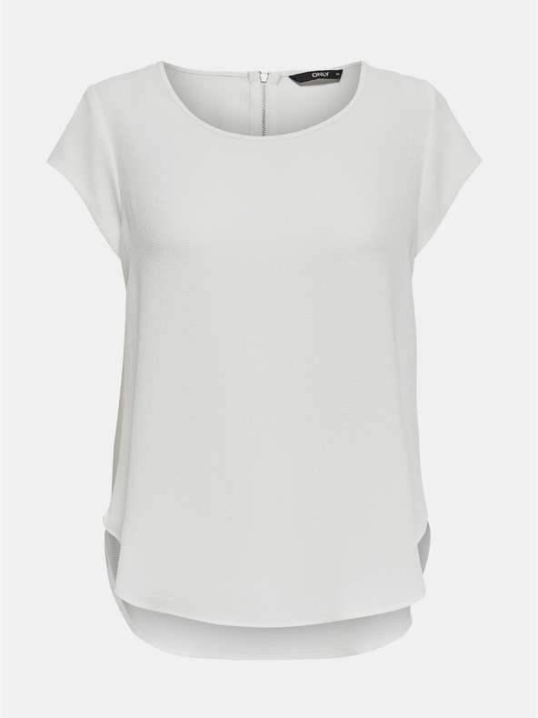 ONLY Κρεμ μπλούζα με φερμουάρ στην πλάτη ΜΟΝΟ Vic