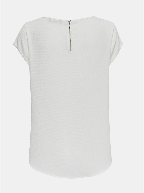 ONLY Κρεμ μπλούζα με φερμουάρ στην πλάτη ΜΟΝΟ Vic