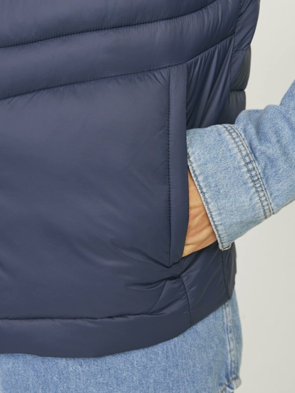 Jack & Jones Μπλε σκούρο ανδρικό καπιτονέ γιλέκο Jack & Jones