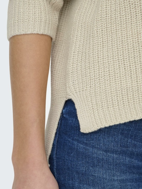 ONLY Μπεζ γυναικείο πουλόβερ ΜΟΝΟ Luna