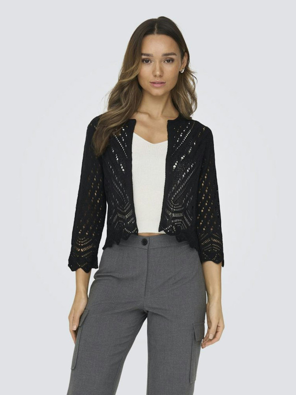Jacqueline de Yong Μαύρη γυναικεία ζακέτα JDY