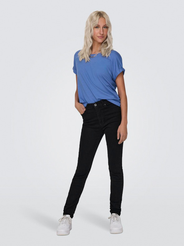 ONLY Μπλε γυναικείο μπλουζάκι ONLY