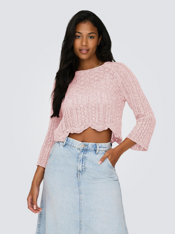 ONLY Ανοιχτό ροζ γυναικείο πουλόβερ ONLY Nola