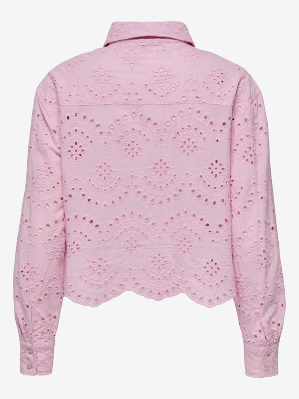 ONLY Ροζ γυναικείο μπλουζάκι ΜΟΝΟ