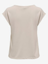 ONLY Μπεζ γυναικείο μπλουζάκι ΜΟΝΟ Δωρεάν