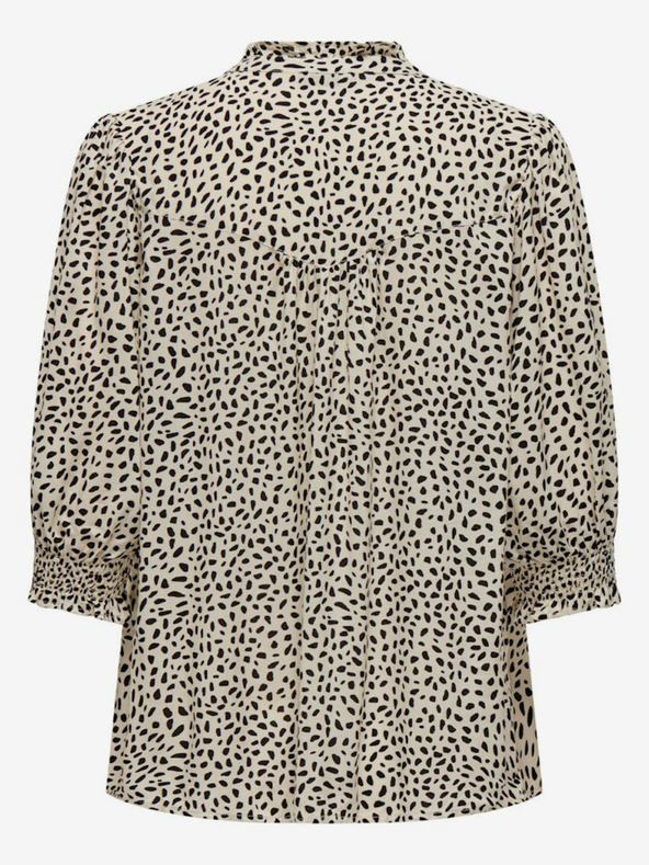 ONLY Μαύρη και κρεμ γυναικεία μπλούζα με σχέδιο ΜΟΝΟ Raya