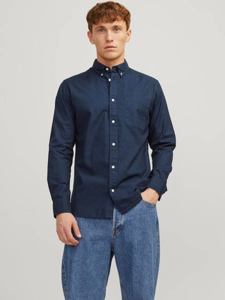 Jack & Jones Μπλε σκούρο ανδρικό πουκάμισο Jack & Jones Brook