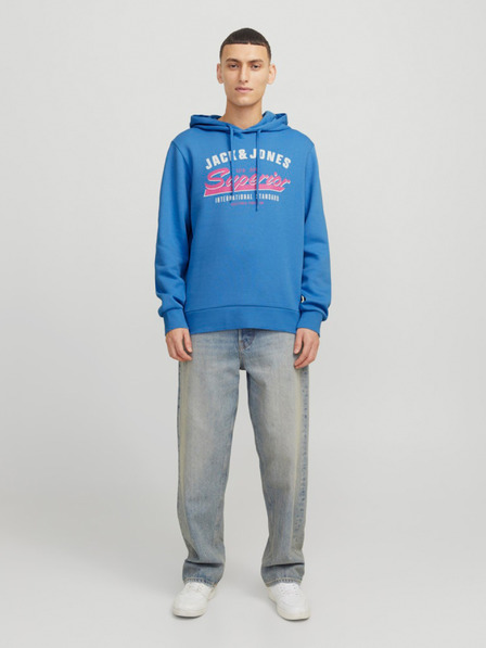 Jack & Jones Μπλε ανδρικό φούτερ Jack & Jones με λογότυπο