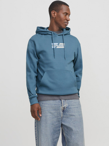Jack & Jones Μπλε ανδρική μπλούζα με κουκούλα Jack & Jones Corp