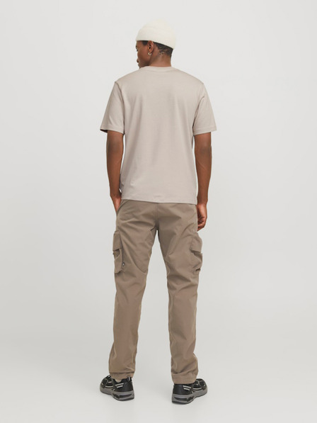 Jack & Jones Jack & Jones Fusion Μπεζ ανδρικό μπλουζάκι