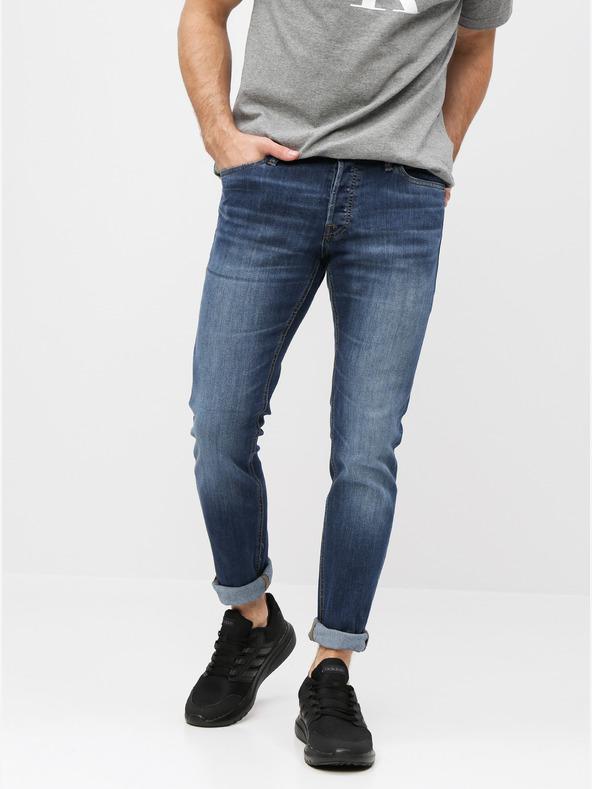 Jack & Jones Μπλε τζιν σε στενή γραμμή Jack & Jones Glenn