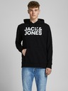 Jack & Jones Μαύρο φούτερ με κουκούλα Jack & Jones
