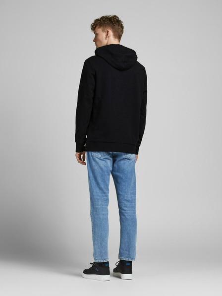 Jack & Jones Μαύρο φούτερ με κουκούλα Jack & Jones
