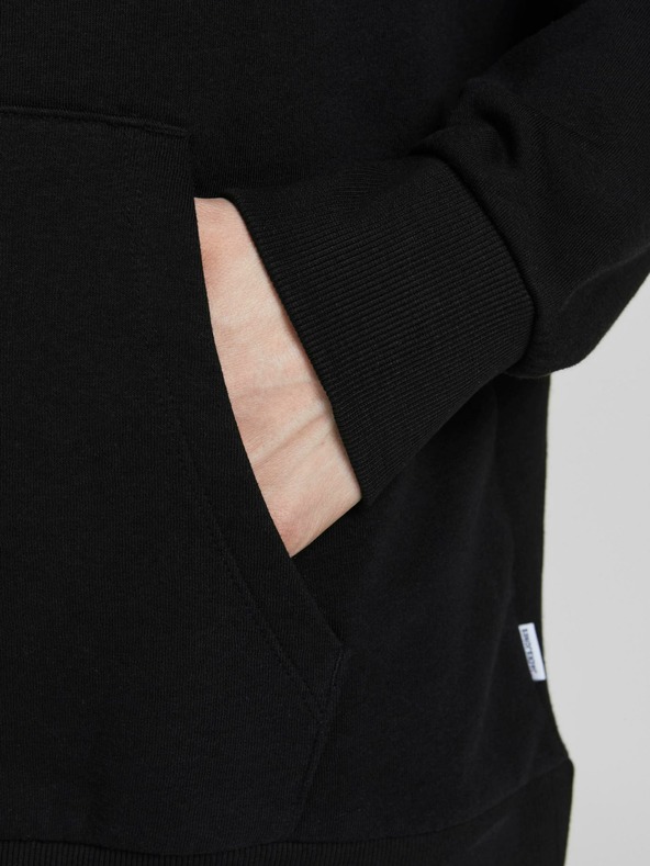 Jack & Jones Μαύρο φούτερ με κουκούλα Jack & Jones