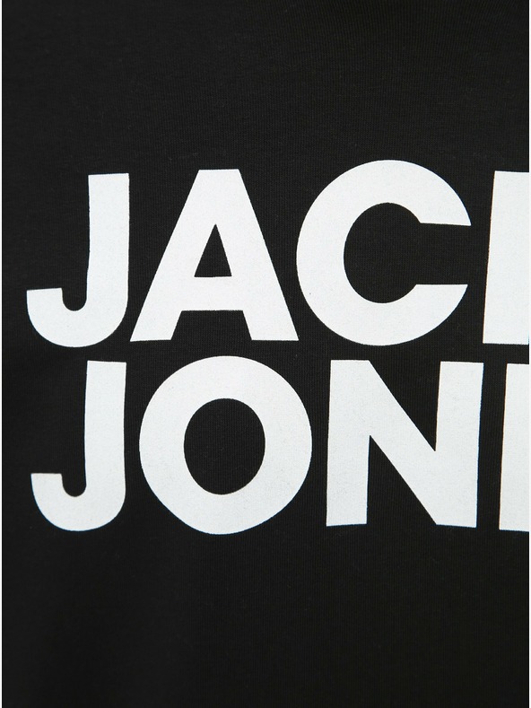 Jack & Jones Μαύρο φούτερ με κουκούλα Jack & Jones