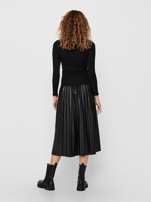 ONLY Μαύρο πουκάμισο ONLY Emma με ραβδώσεις