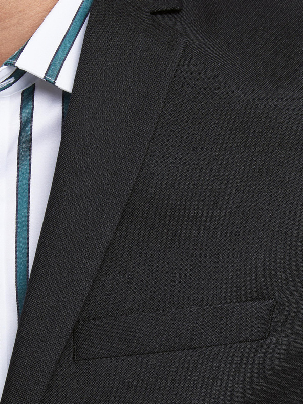 Jack & Jones Μαύρο ανδρικό μάλλινο σακάκι Jack & Jones Solaris