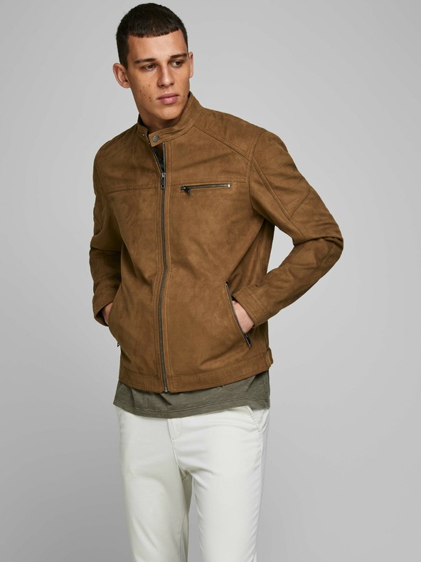 Jack & Jones Καφέ σακάκι Jack & Jones Rocky σουέτ