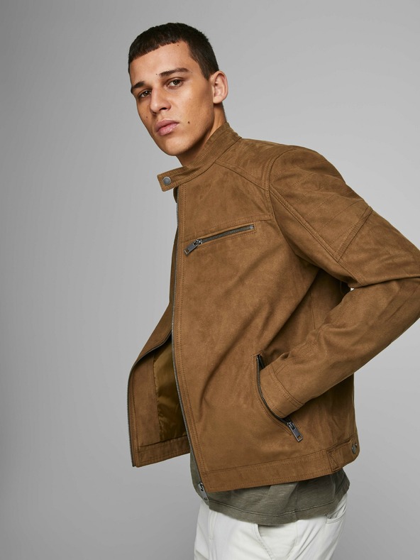 Jack & Jones Καφέ σακάκι Jack & Jones Rocky σουέτ
