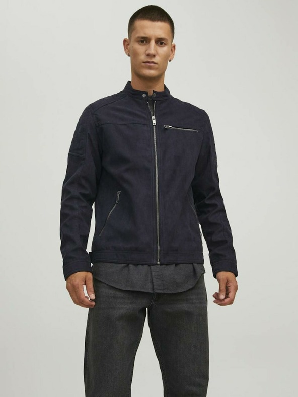 Jack & Jones Μαύρο σακάκι Jack & Jones Rocky σουέτ