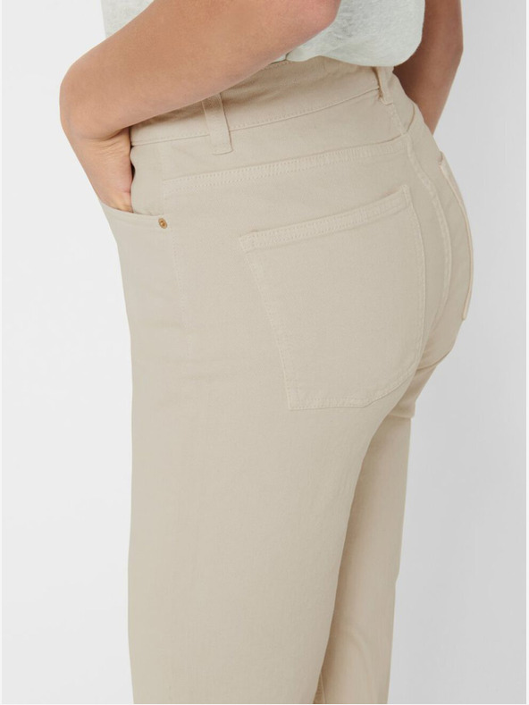 ONLY Μπεζ γυναικείο cropped τζιν σε ίσια γραμμή ONLY Emily