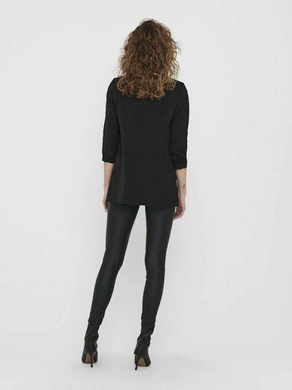 ONLY Μαύρο μακρύ μπουφάν ONLY Elly