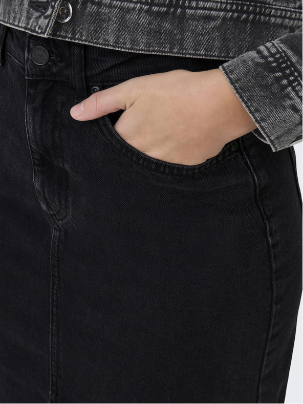 ONLY Μαύρο Γυναικεία τζιν μίντι φούστα ONLY Bianca