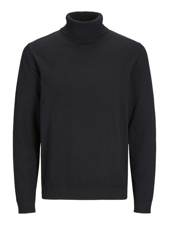 Jack & Jones Μαύρο Ανδρικό Jack & Jones Basic Turtleneck