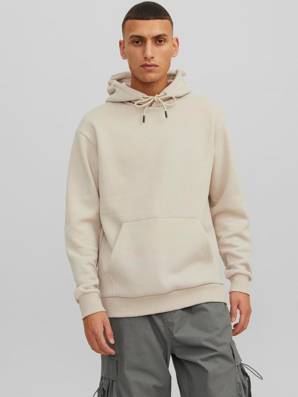 Jack & Jones Μπεζ ανδρικό Jack & Jones Bradley Hoodie