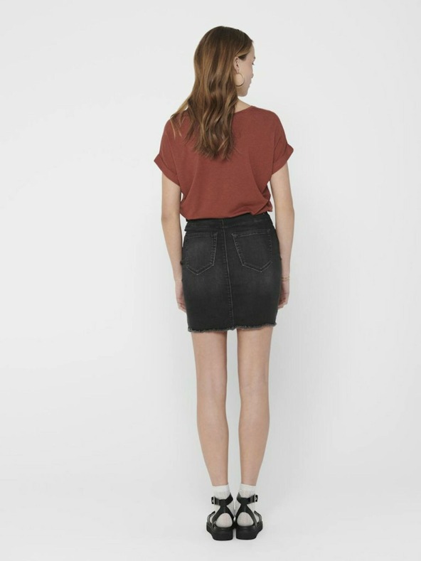 ONLY Καφέ βασικό μπλουζάκι ΜΟΝΟ