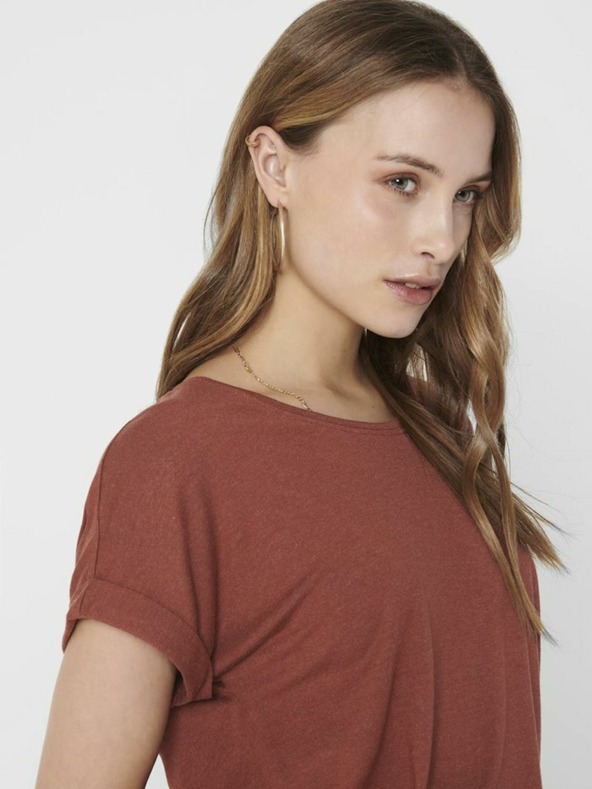 ONLY Καφέ βασικό μπλουζάκι ΜΟΝΟ