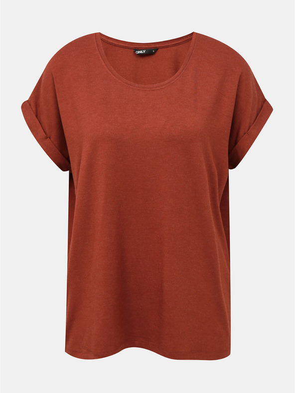 ONLY Καφέ βασικό μπλουζάκι ΜΟΝΟ