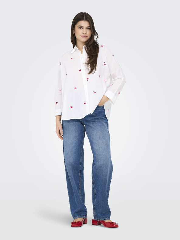 ONLY Λευκό γυναικείο πουκάμισο ONLY New Lina Shirt