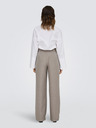 ONLY Καφέ γυναικείο φαρδύ παντελόνι ΜΟΝΟ