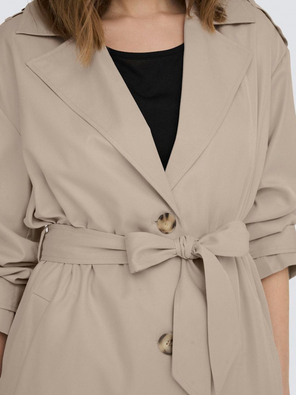 ONLY ΜΟΝΟ μπεζ γυναικεία καμπαρντίνα