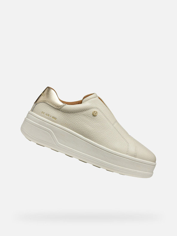 Geox Κρεμ γυναικεία αθλητικά παπούτσια Geox Spherica ECUB-2