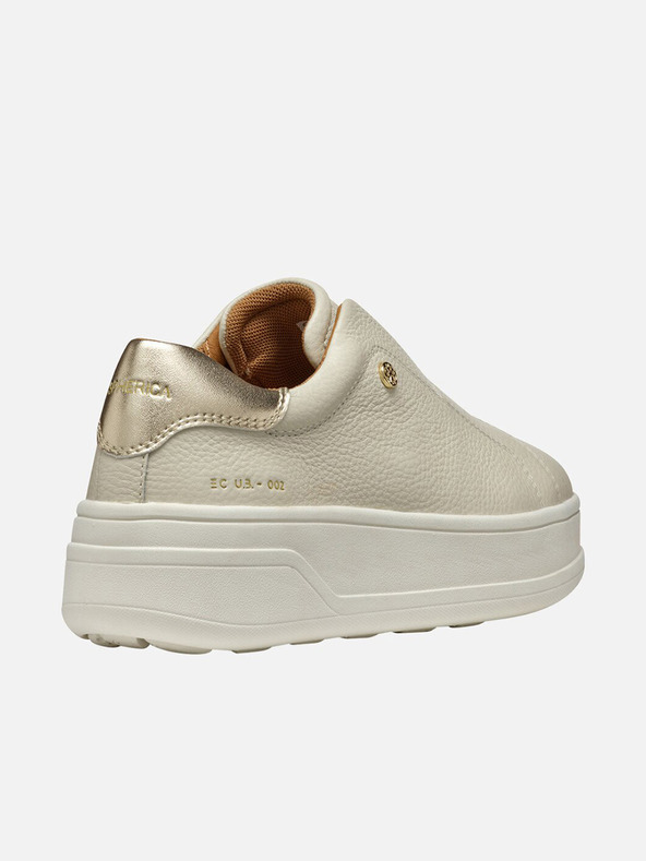 Geox Κρεμ γυναικεία αθλητικά παπούτσια Geox Spherica ECUB-2