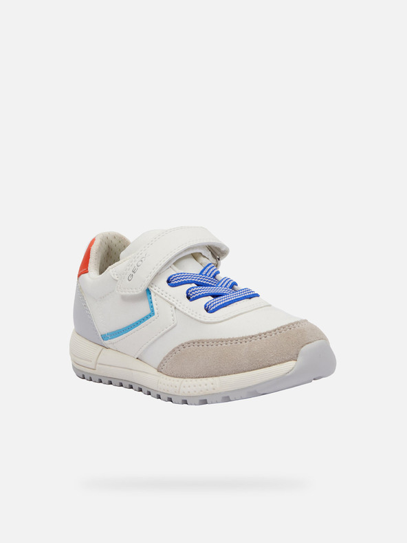 Geox Λευκά αγορίστικα αθλητικά παπούτσια Geox Alben