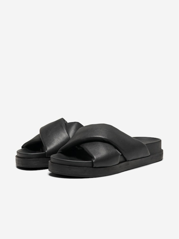 ONLY Μαύρες γυναικείες παντόφλες ONLY Minnie-12