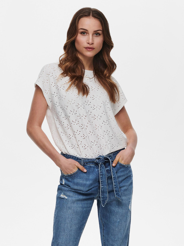 ONLY Κρεμ μπλούζα με μοτίβο ONLY Milla