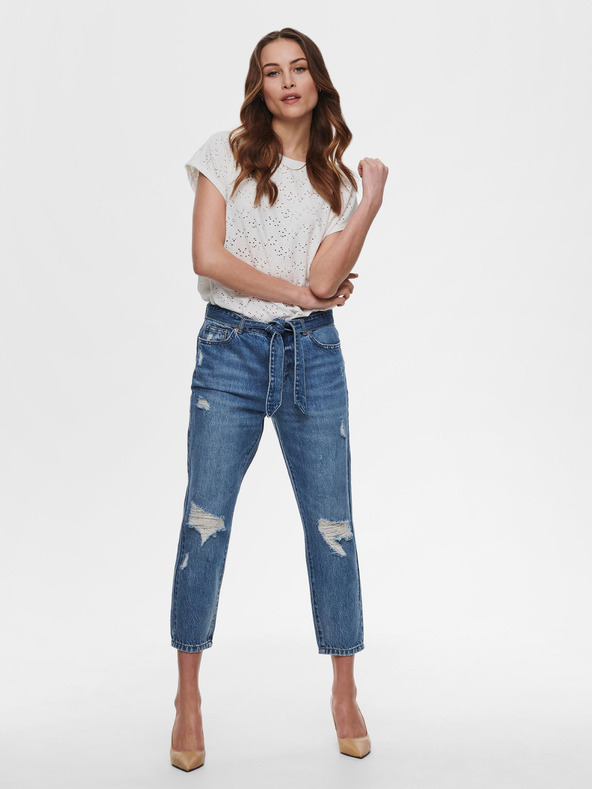 ONLY Κρεμ μπλούζα με μοτίβο ONLY Milla