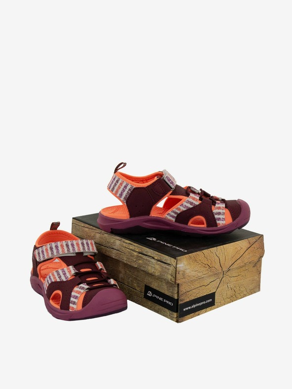 ALPINE PRO Πορτοκαλί και κρασί παιδικά σανδάλια ALPINE PRO White