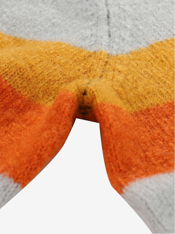 NAX Πορτοκαλί και μπλε αγορίστικο ριγέ πουλόβερ NAX MOERO