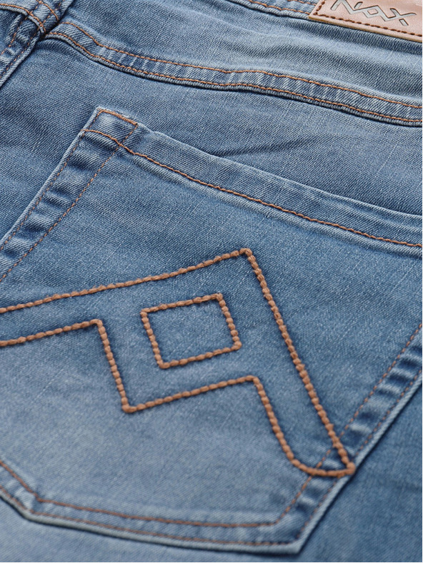 NAX Μπλε ανδρικό τζιν σορτς NAX FEDAB