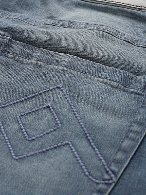 NAX Μπλε ανδρικό τζιν σορτς NAX FEDAB