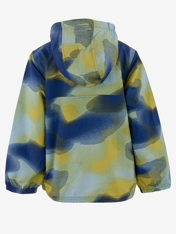 ALPINE PRO Μπλε-πράσινο παιδικό αδιάβροχο μπουφάν ALPINE PRO GOZERO